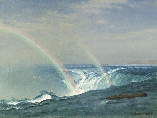 Albert Bierstadt Home of the Rainbow, Horseshoe Falls, Niagara oil painting picture